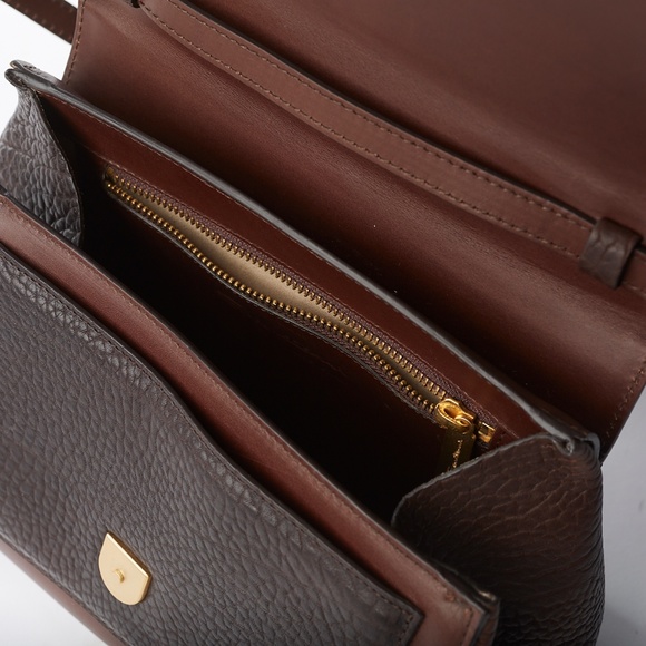 ❌ NWT Santoni Two-tone Brown Leather Handbag - Picture 5 of 15